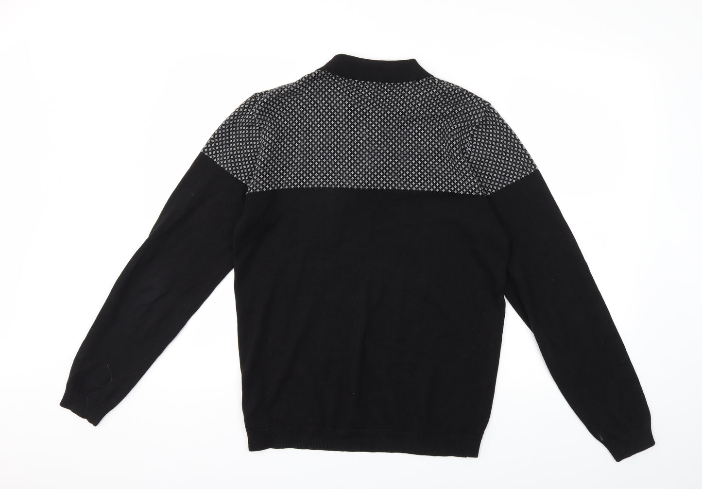NEXT Mens Black  Knit Pullover Jumper Size M