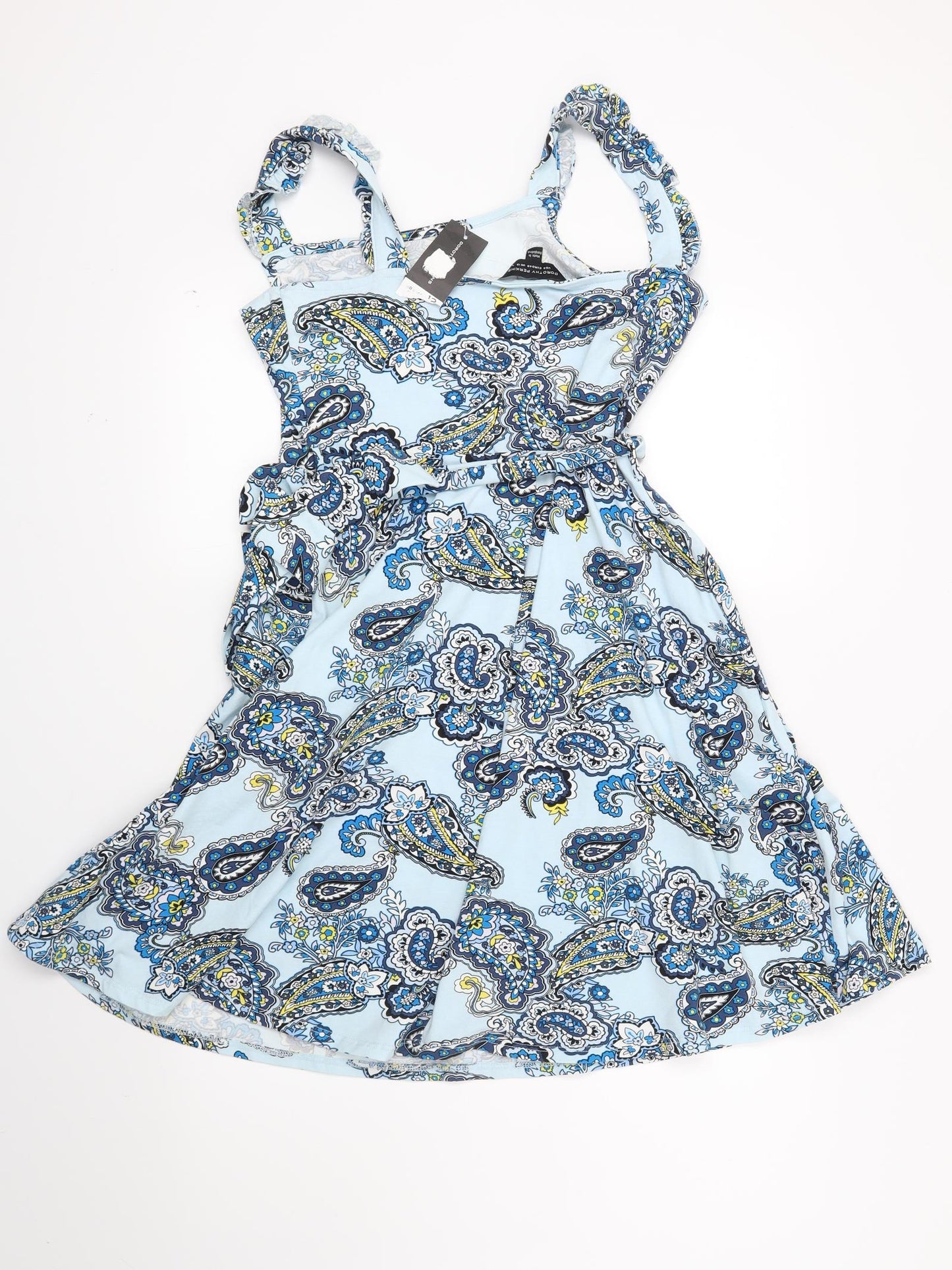 Dorothy Perkins Womens Blue Paisley  Fit & Flare  Size 12