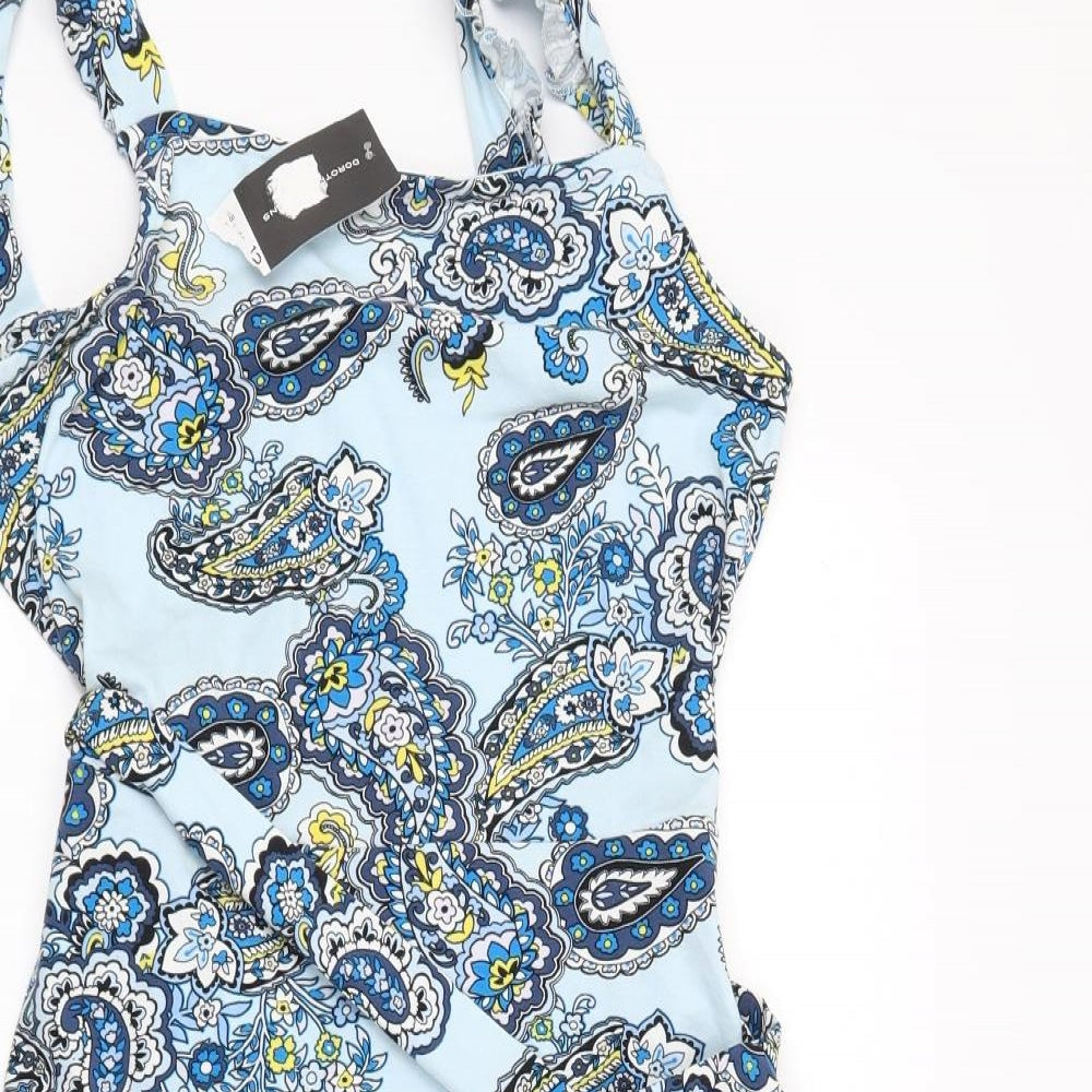 Dorothy Perkins Womens Blue Paisley  Fit & Flare  Size 12