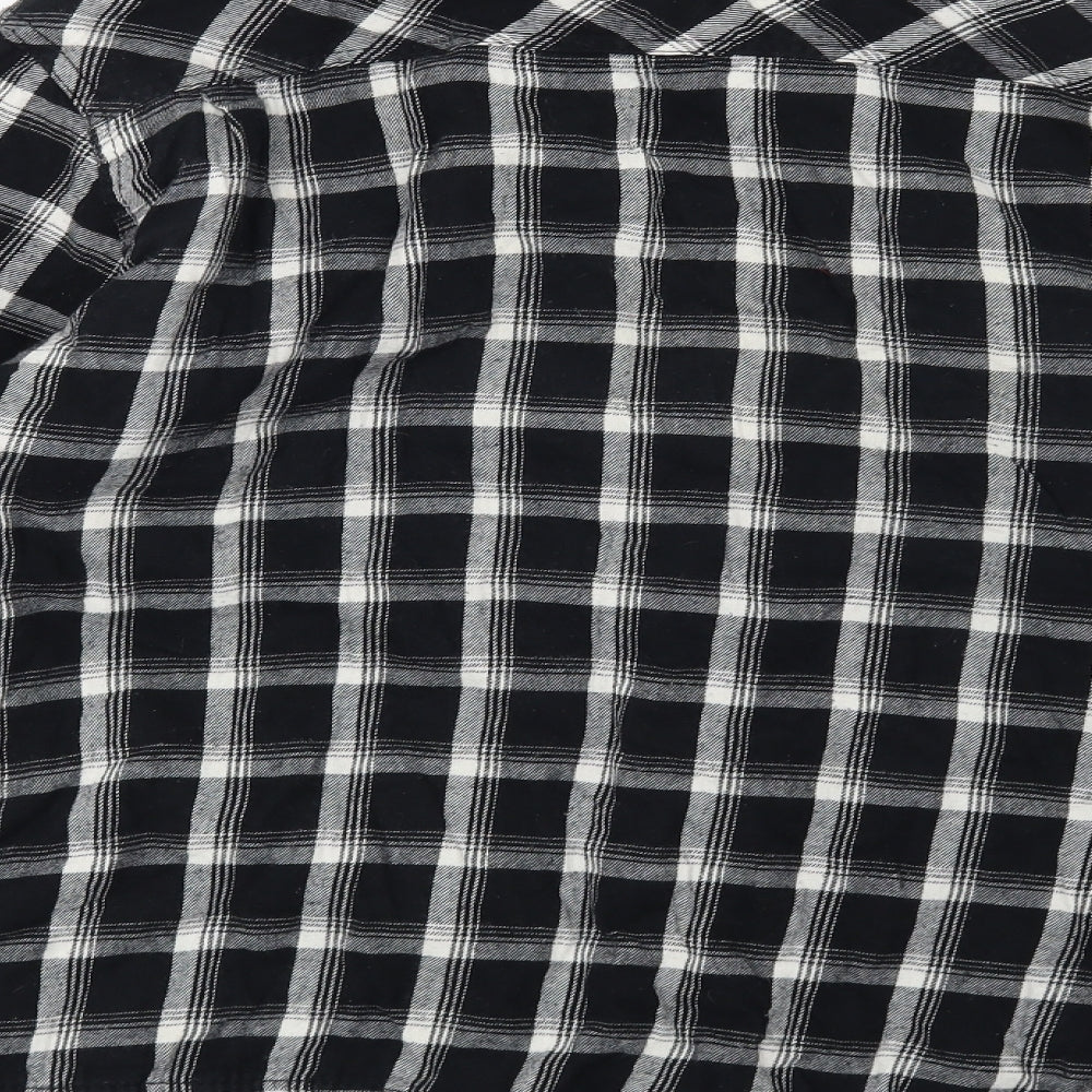 Boston Traders Mens Black Check   Button-Up Size L