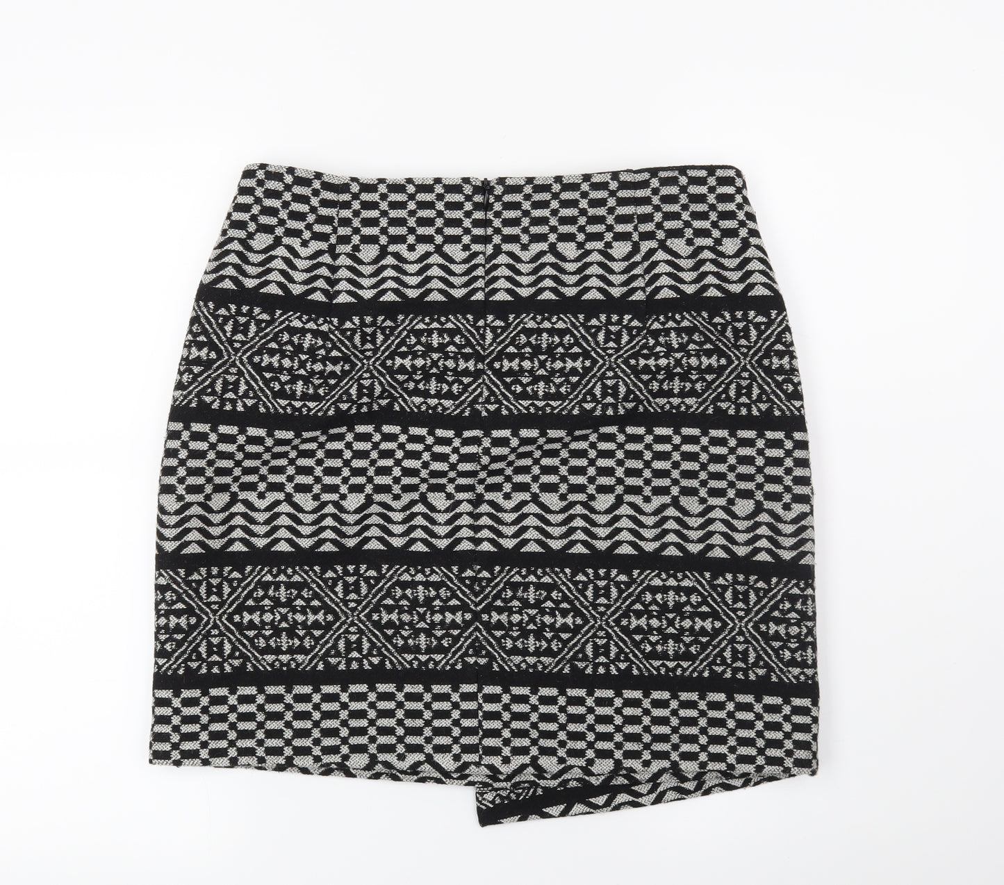 Marks and Spencer Womens Black Geometric  Mini Skirt Size 12