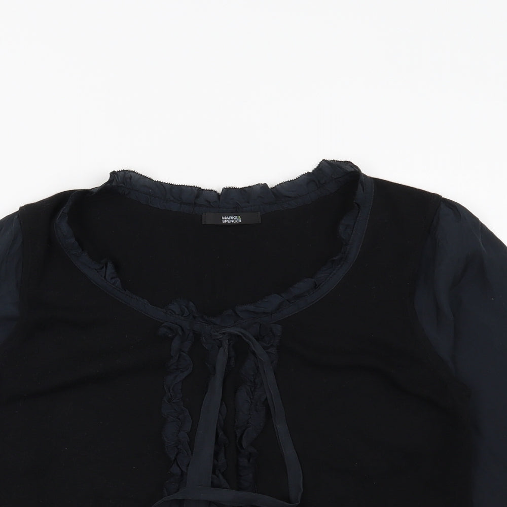Marks and Spencer Womens Black   Pullover Jumper Size 14