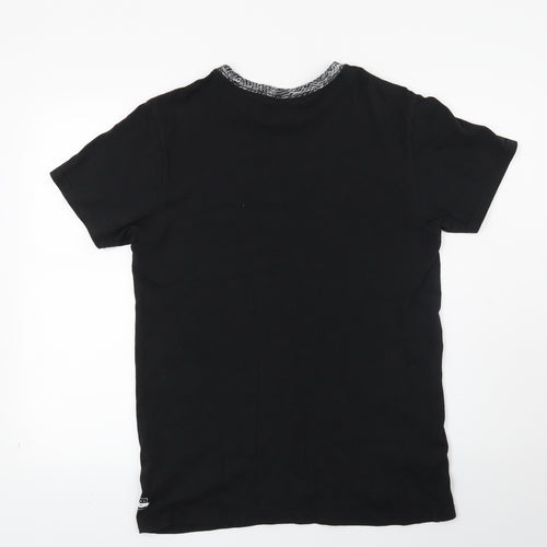 Billabong Mens Black Geometric   T-Shirt Size S