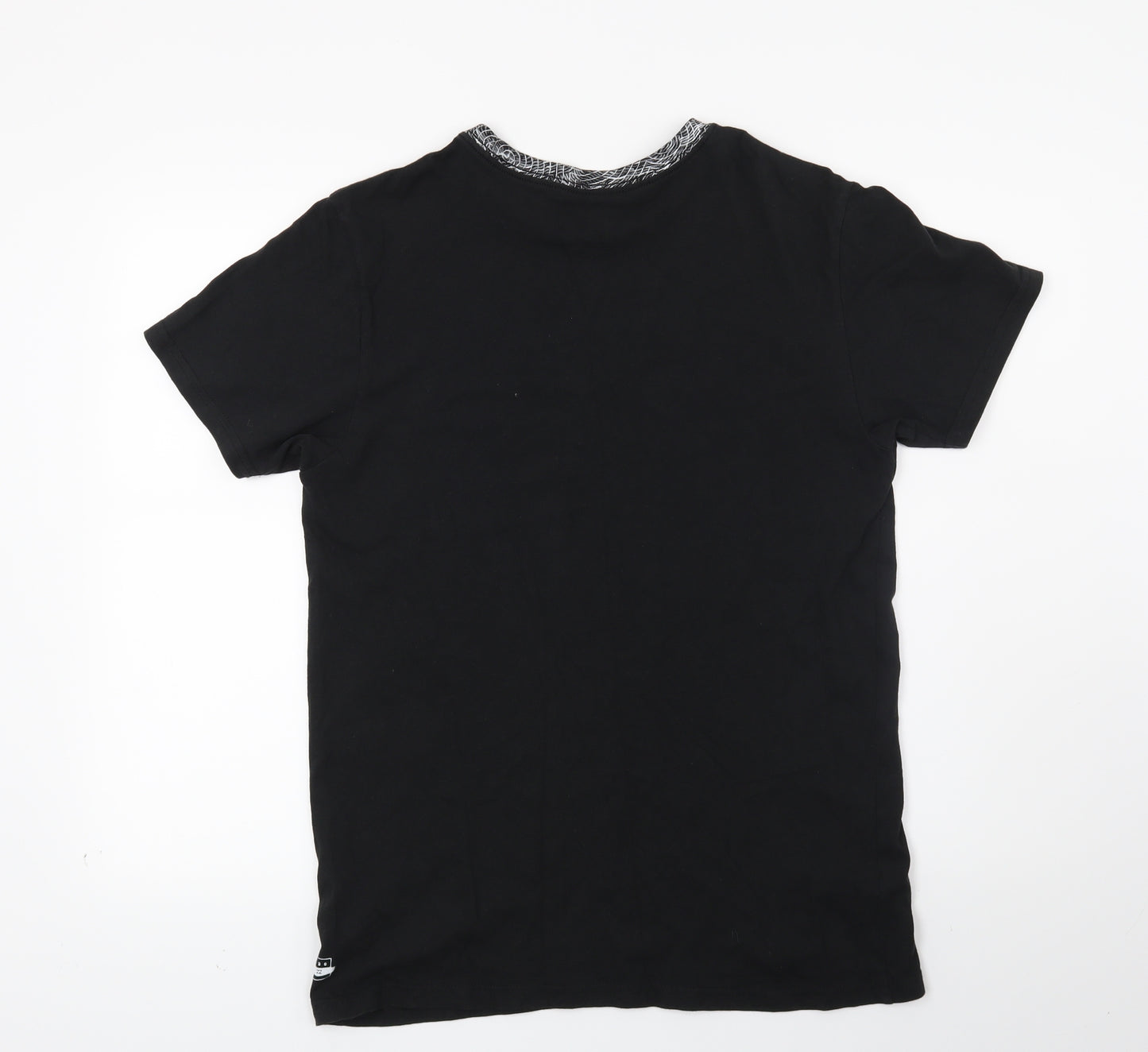 Billabong Mens Black Geometric   T-Shirt Size S