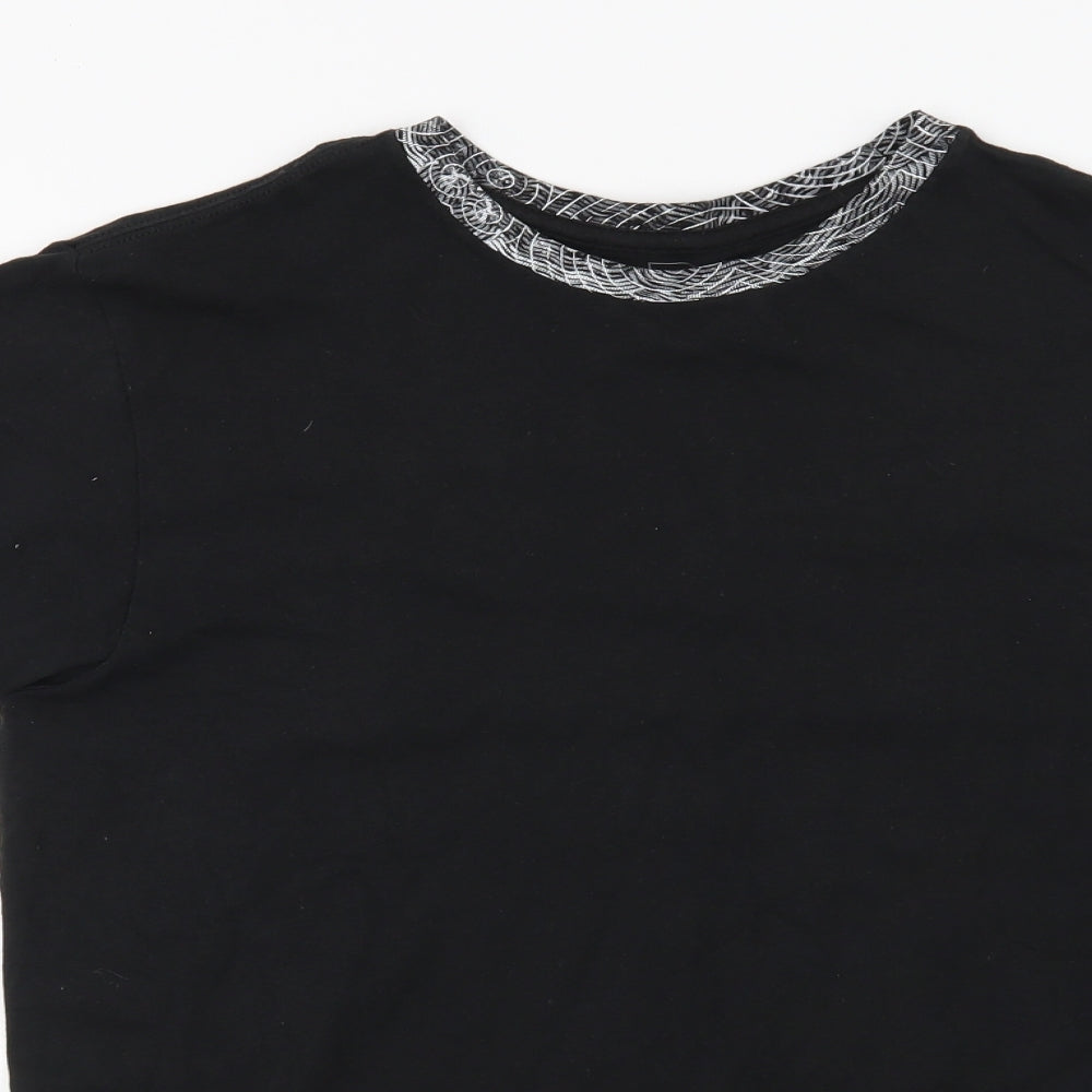 Billabong Mens Black Geometric   T-Shirt Size S