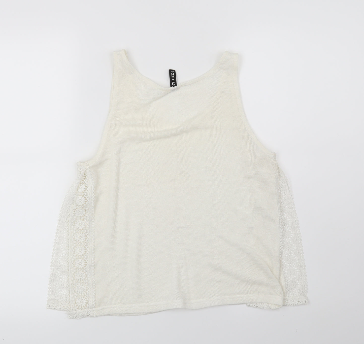 H&M Womens White Floral  Basic Blouse Size S