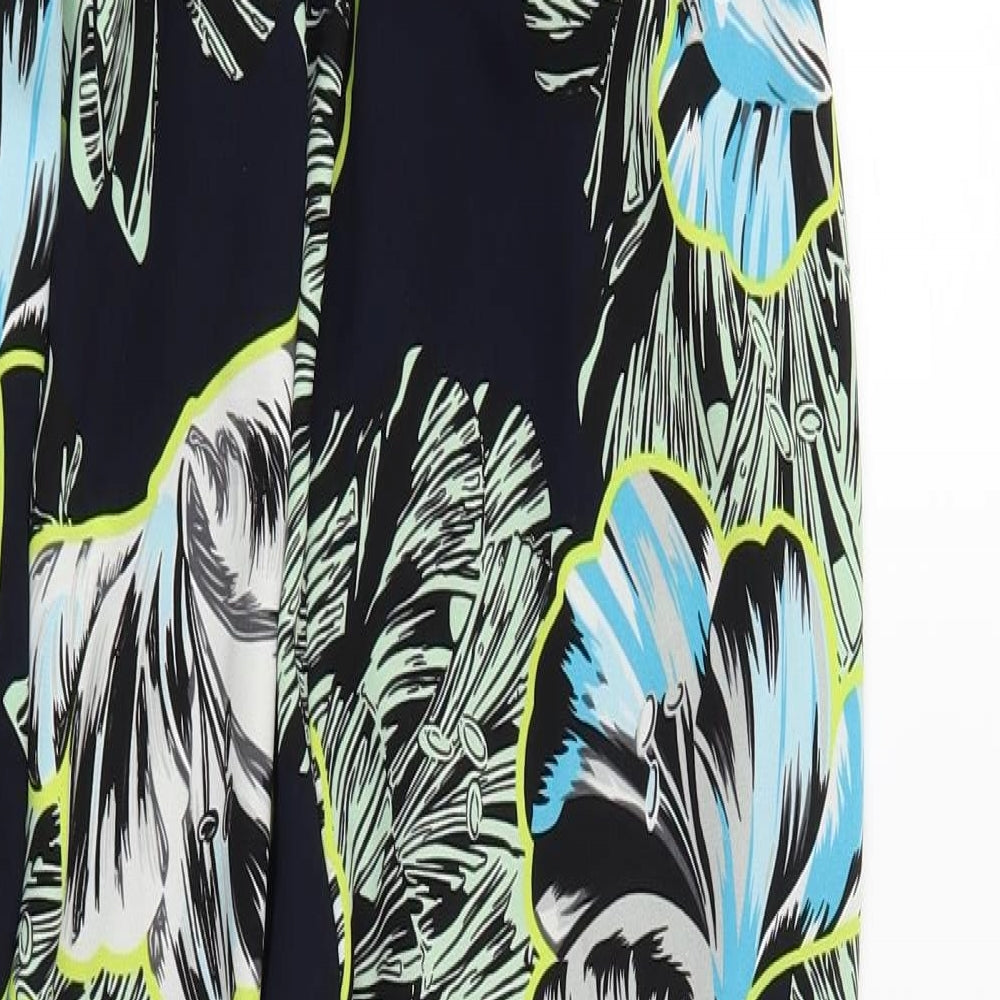 River Island Womens Blue Floral  Jumpsuit One-Piece Size 10