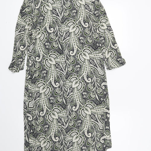 Topshop Womens Green Paisley  Shift  Size 8