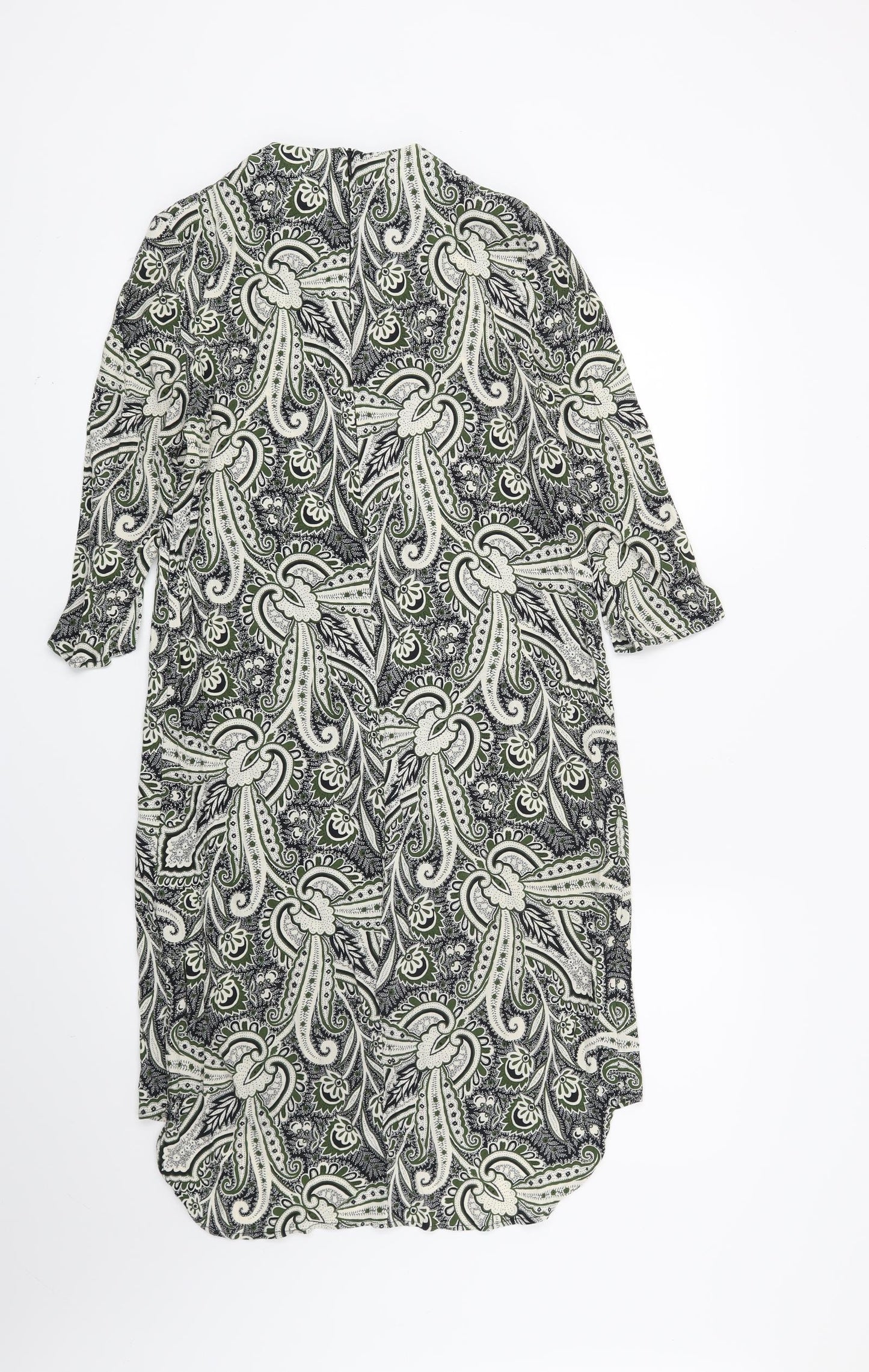 Topshop Womens Green Paisley  Shift  Size 8