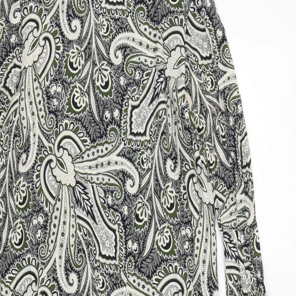 Topshop Womens Green Paisley  Shift  Size 8