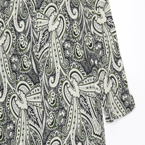 Topshop Womens Green Paisley  Shift  Size 8
