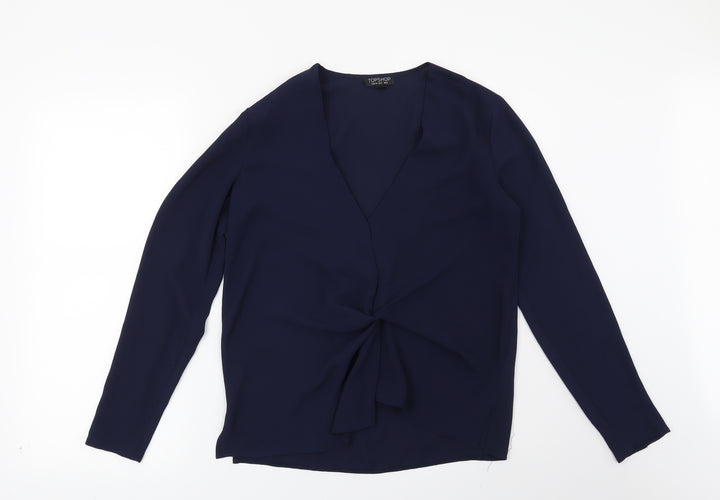 Topshop Womens Blue   Basic Blouse Size 8