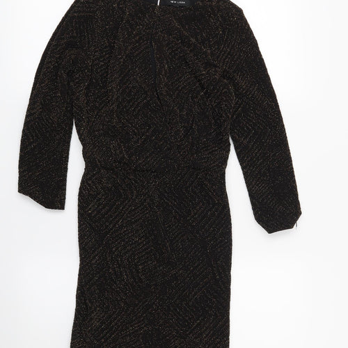 New Look Womens Black Geometric  Shift  Size 8