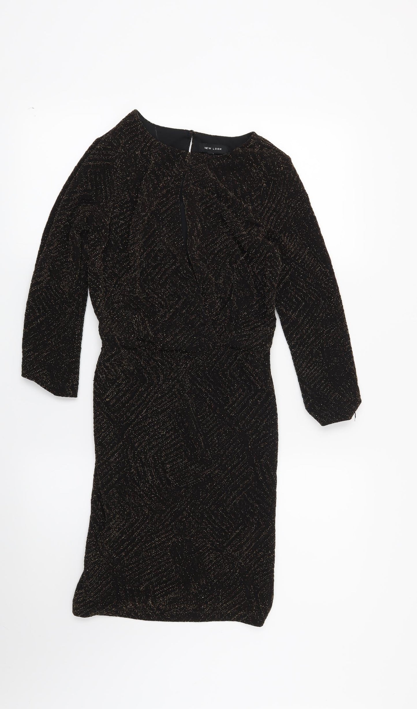 New Look Womens Black Geometric  Shift  Size 8
