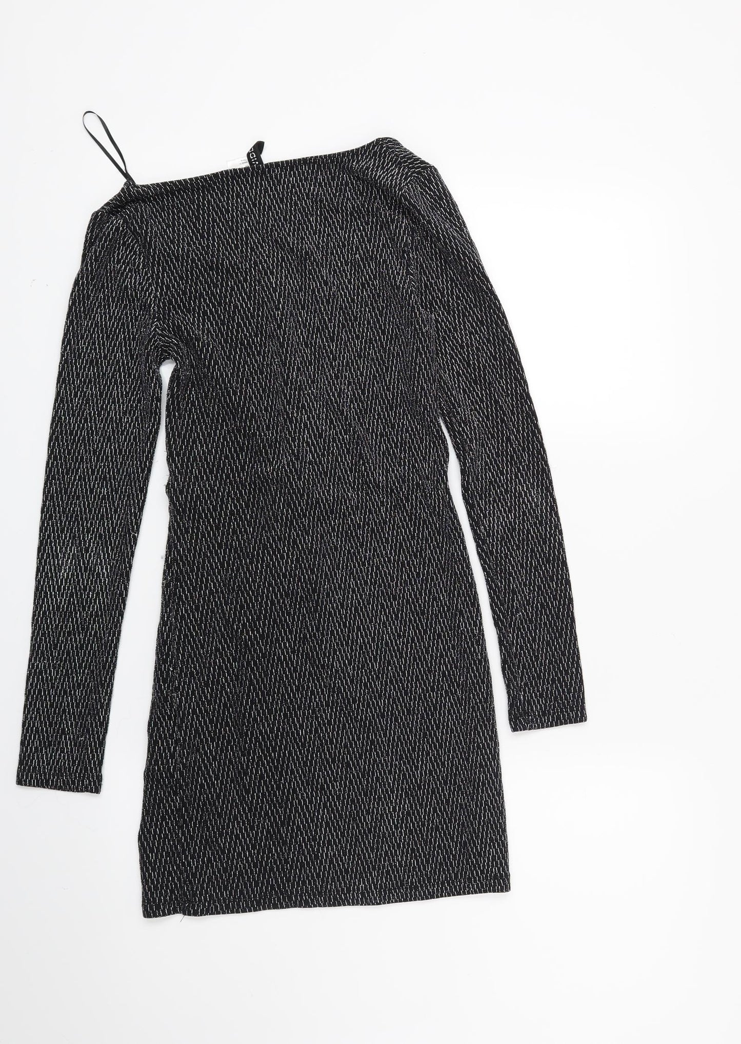 H&M Womens Black Geometric  Shift  Size XS