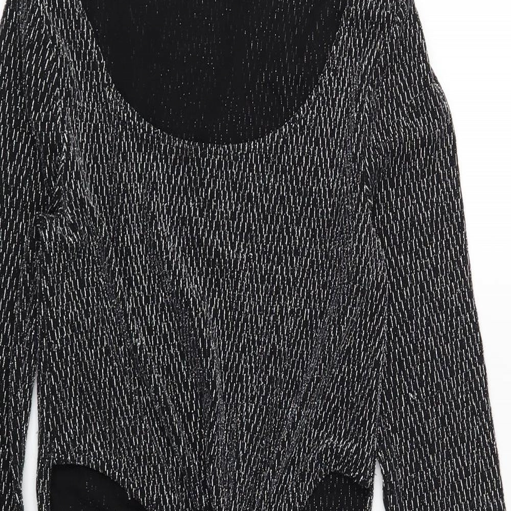 H&M Womens Black Geometric  Shift  Size XS