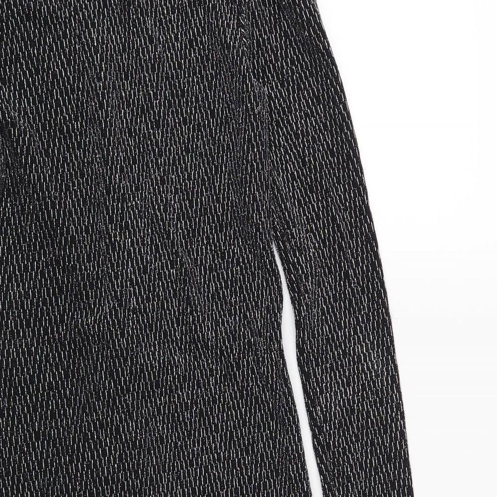 H&M Womens Black Geometric  Shift  Size XS