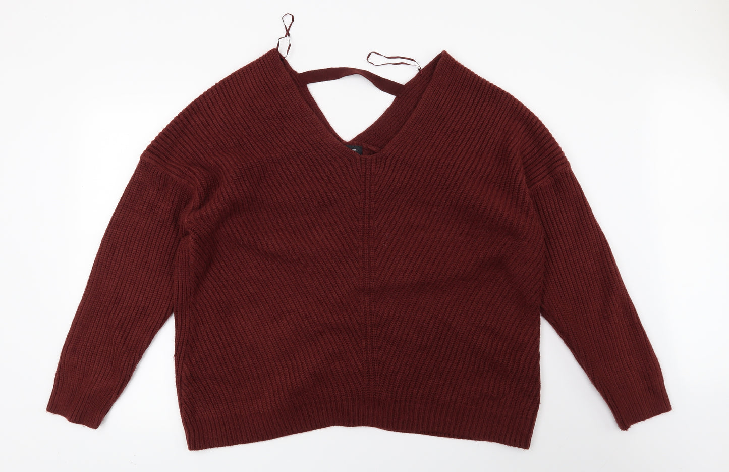 New Look Womens Red   Pullover Jumper Size L