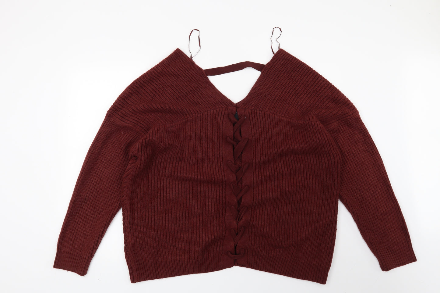 New Look Womens Red   Pullover Jumper Size L