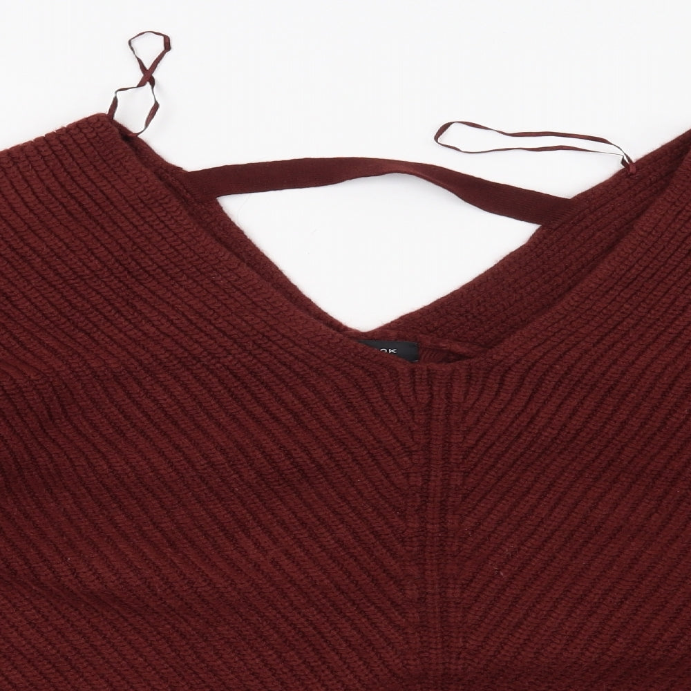 New Look Womens Red   Pullover Jumper Size L