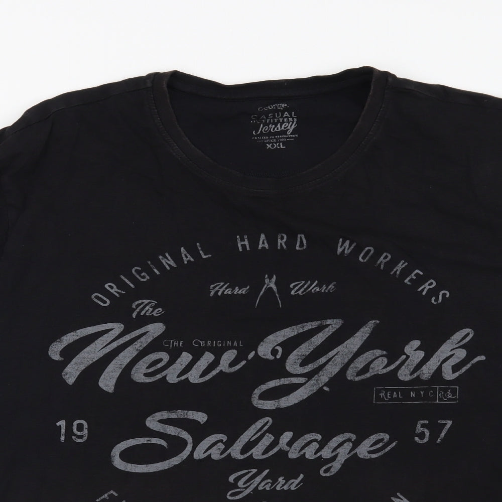 George Mens Black    T-Shirt Size 2XL  - New York