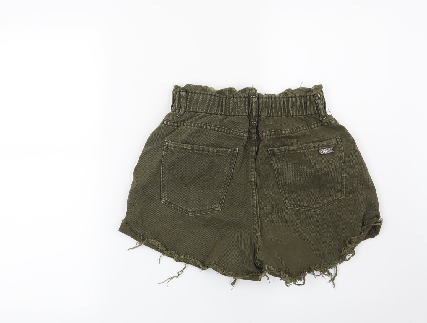 Zara Womens Green   Cut-Off Shorts Size 10