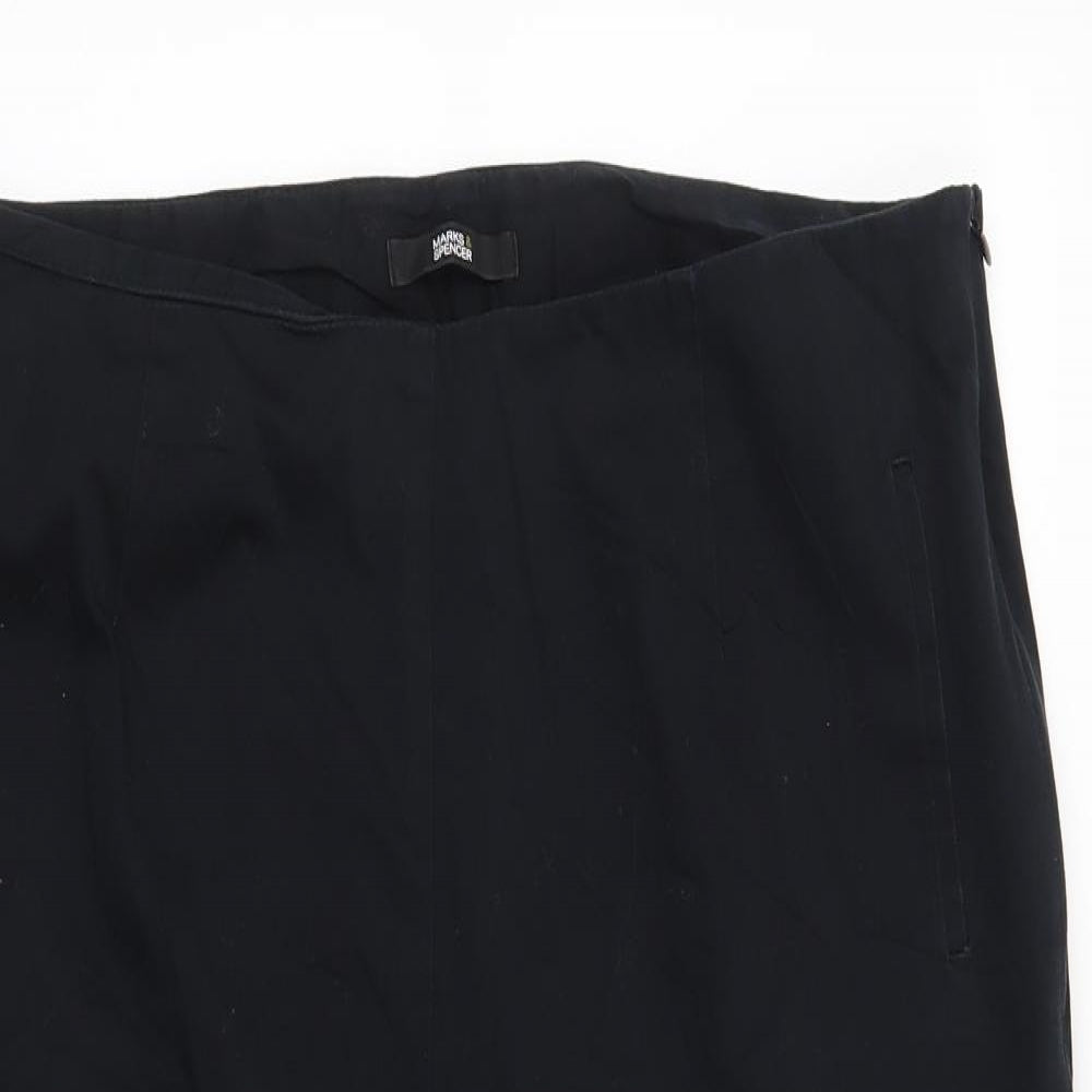 Marks and Spencer Womens Blue   Chino Trousers Size 16 L21 in