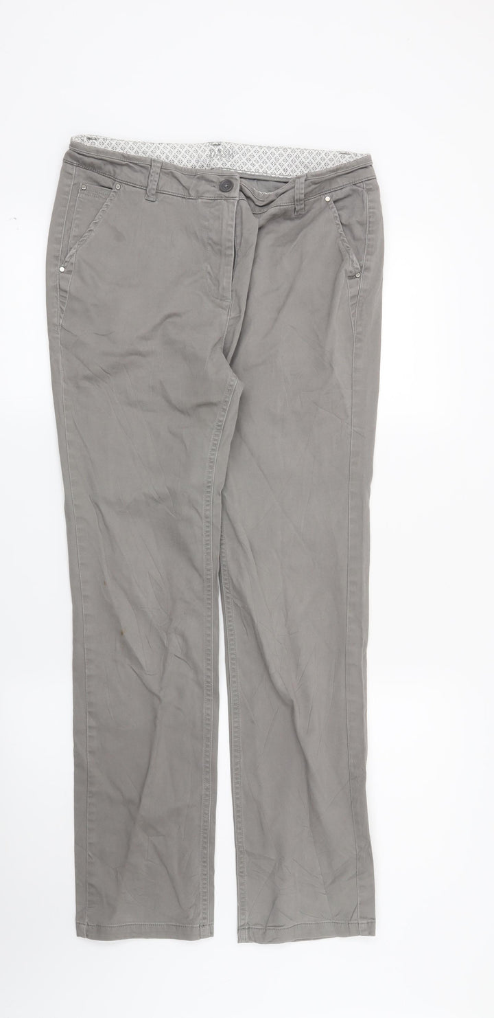 DASH Womens Grey Carrot Trousers Size 12 L29 in