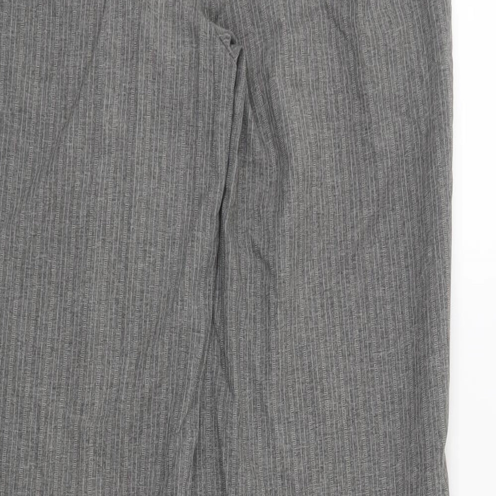 F&F Womens Grey Striped  Trousers  Size 12 L31 in