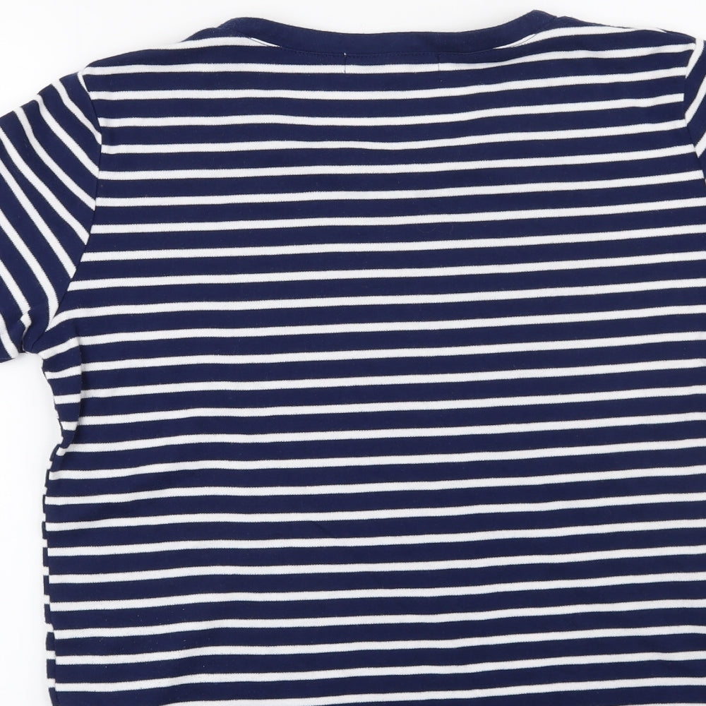 Paramour Womens Blue Striped  Basic Blouse Size XL  - Nautical
