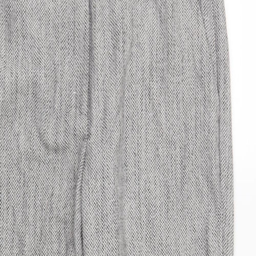Preworn Womens Grey Geometric  Trousers  Size 14 L24 in