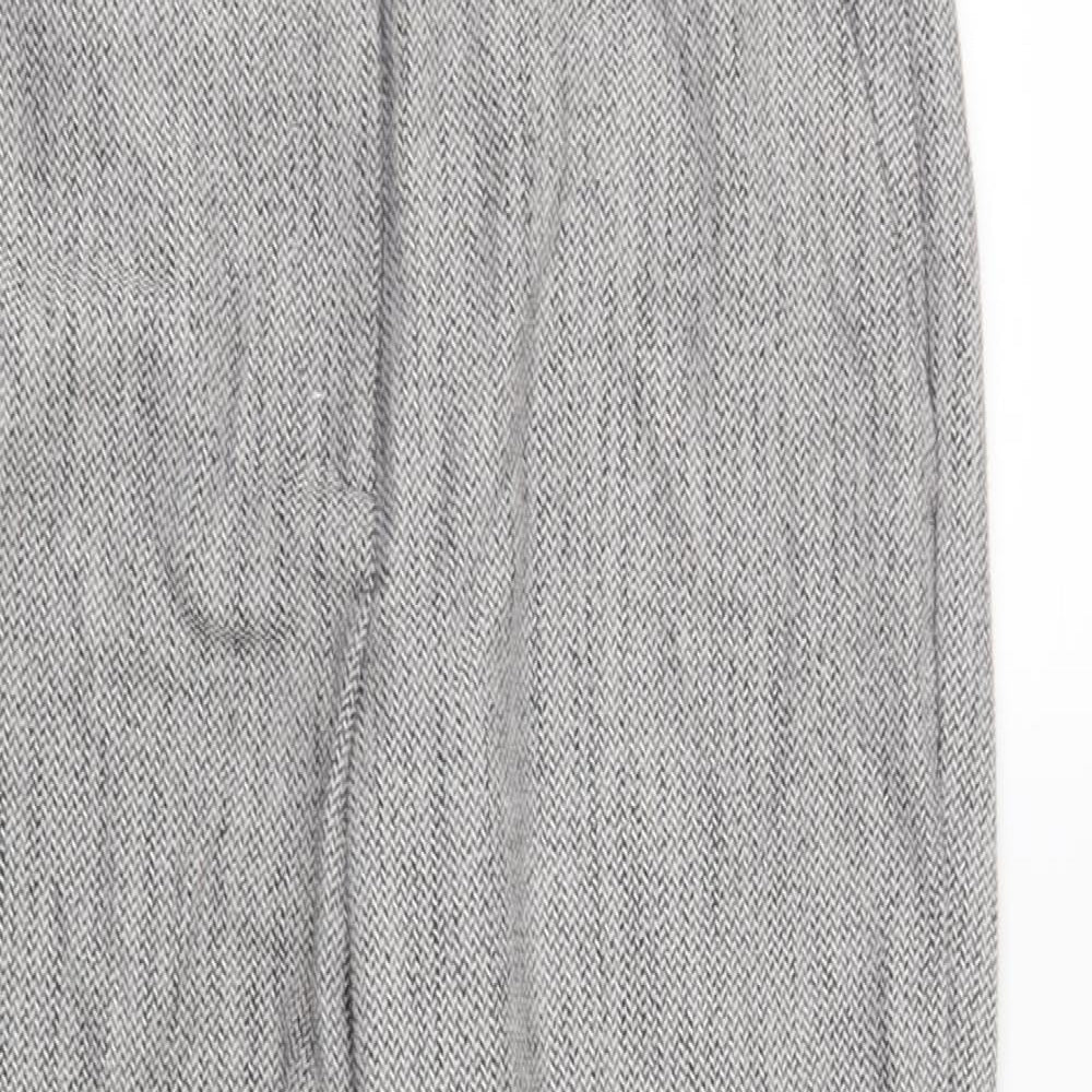 Preworn Womens Grey Geometric  Trousers  Size 14 L24 in
