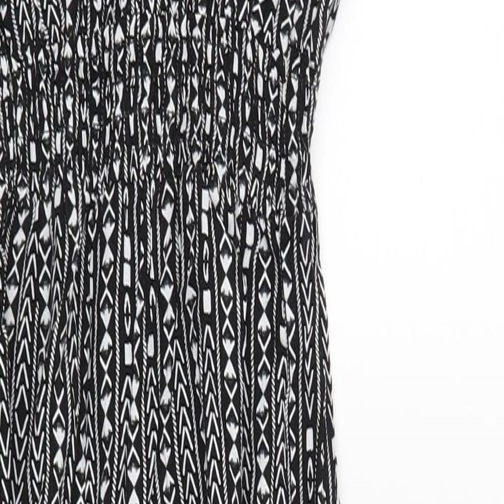 Young Dimension Girls Black Geometric  Jumpsuit One-Piece Size 10-11 Years