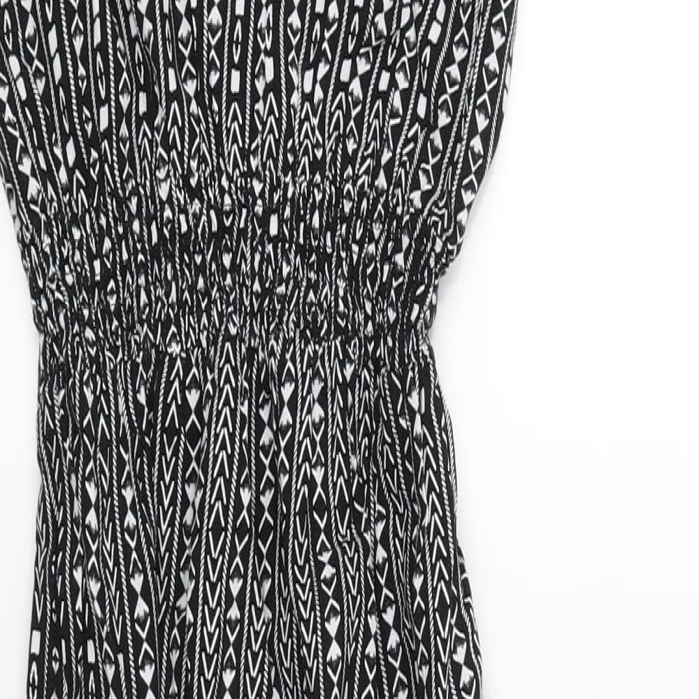 Young Dimension Girls Black Geometric  Jumpsuit One-Piece Size 10-11 Years