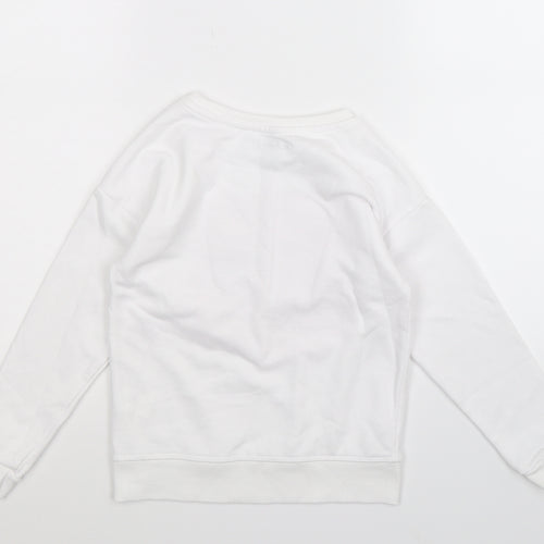 Primark Girls White   Pullover Sweatshirt Size 7-8 Years