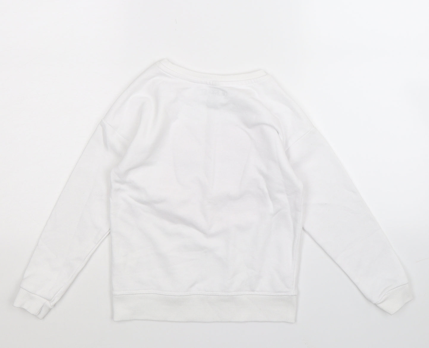 Primark Girls White   Pullover Sweatshirt Size 7-8 Years