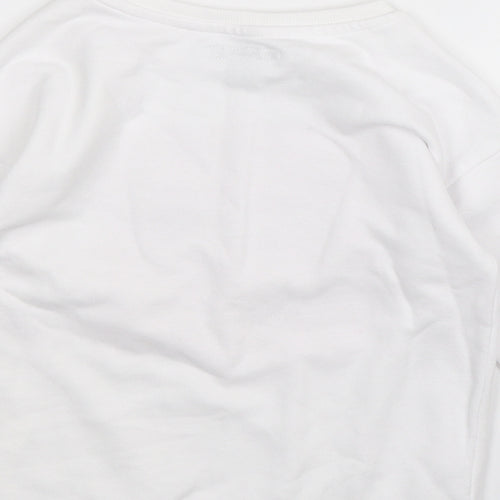 Primark Girls White   Pullover Sweatshirt Size 7-8 Years