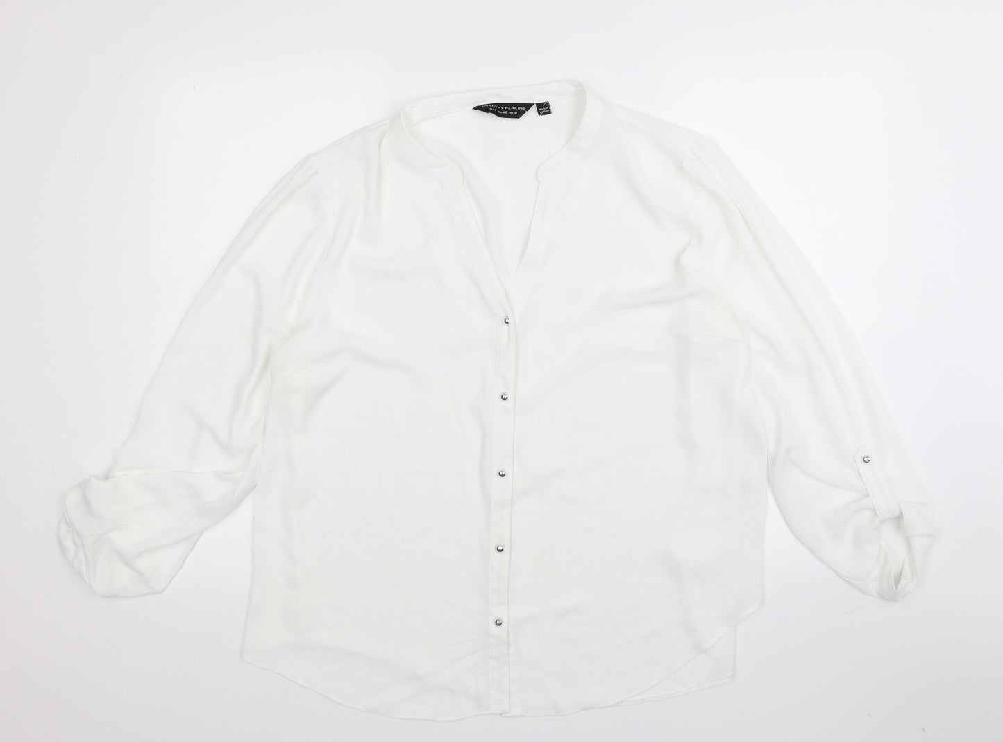 Dorothy Perkins Womens White  Satin Basic Blouse Size 18