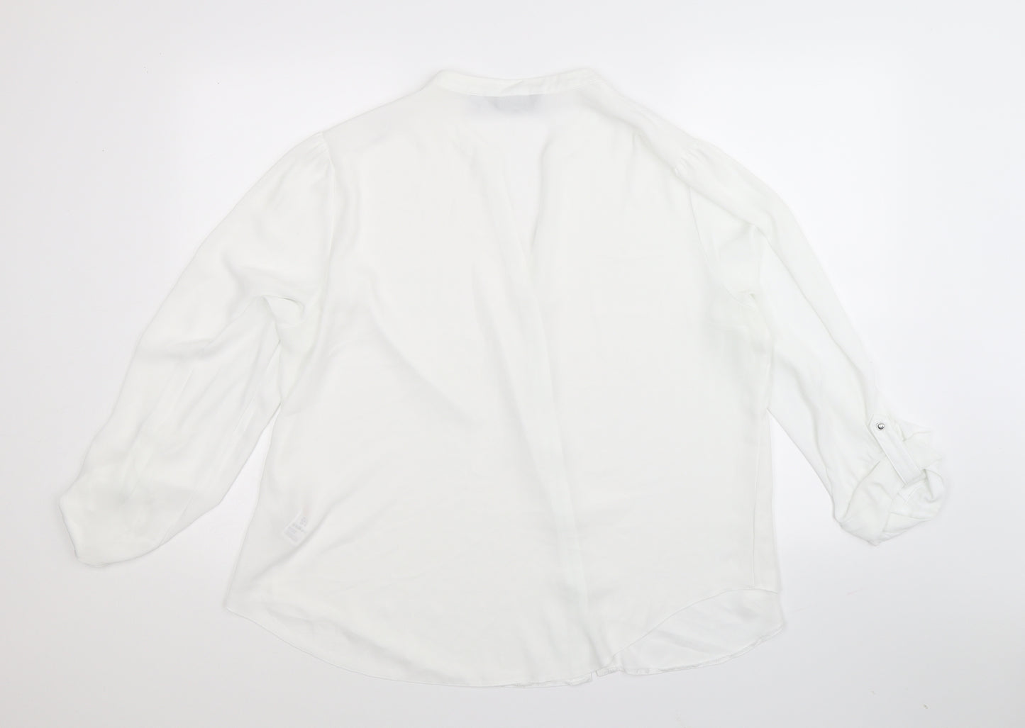 Dorothy Perkins Womens White  Satin Basic Blouse Size 18