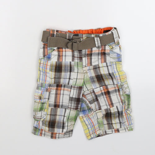 John Lewis Baby Multicoloured Check  Cargo Trousers Size 18-24 Months