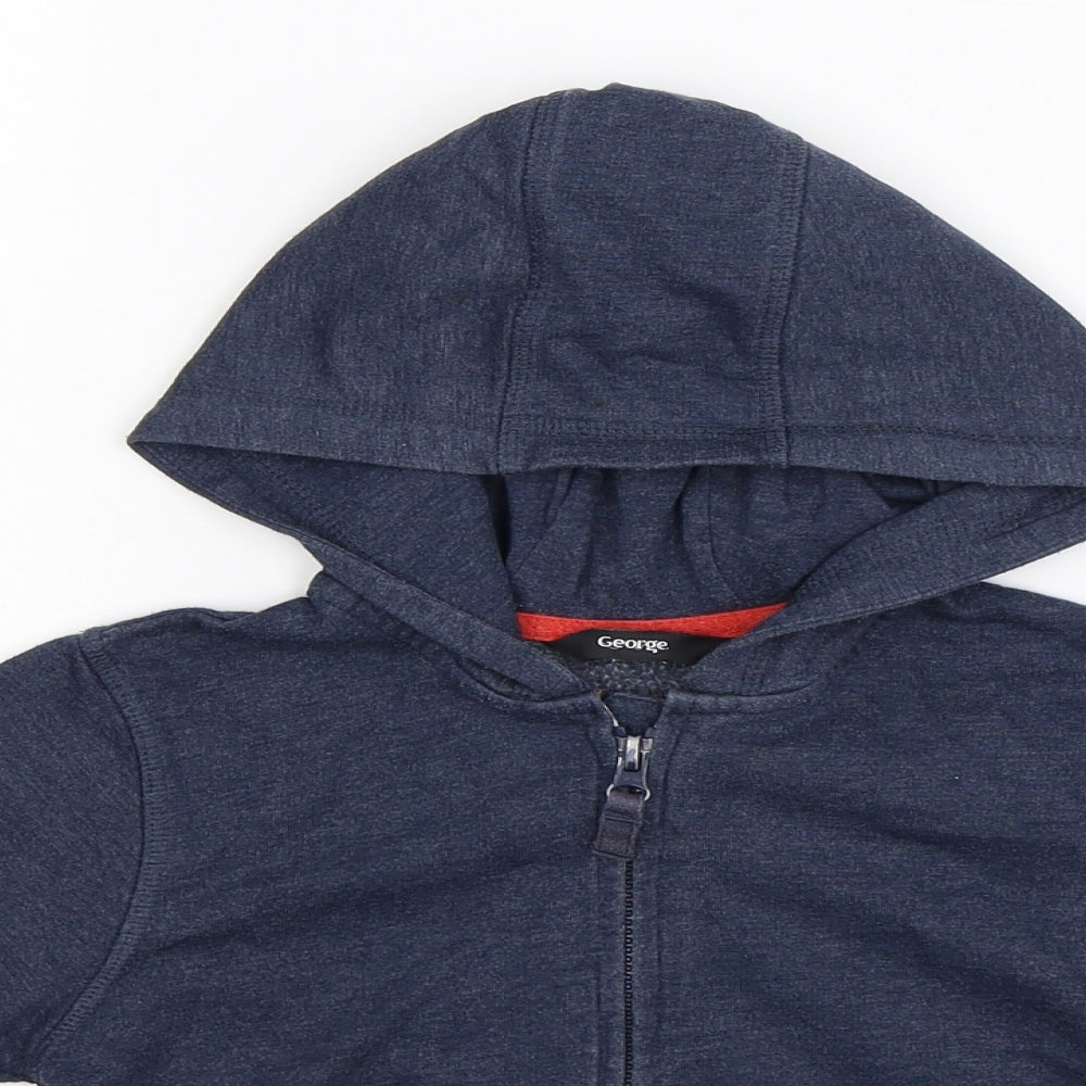 George Boys Blue   Full Zip Hoodie Size 2-3 Years