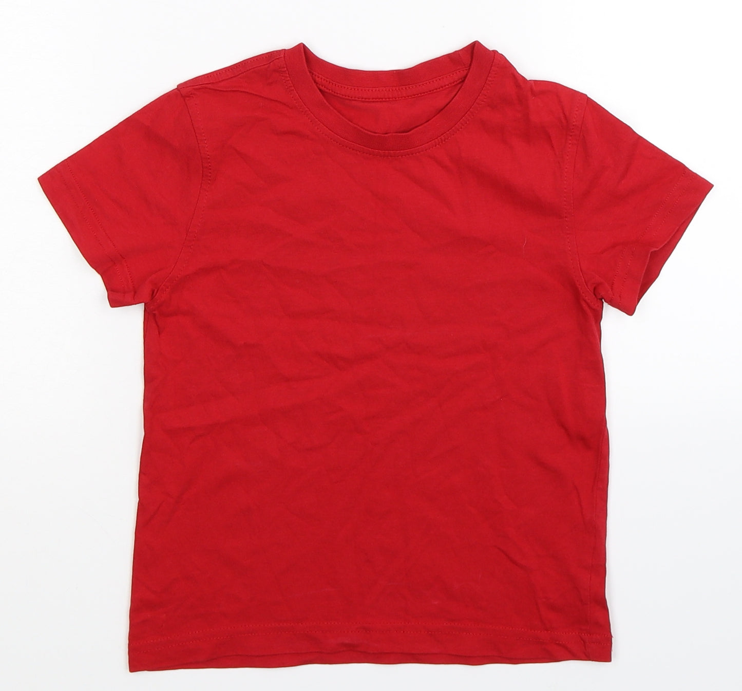 George Boys Red   Basic T-Shirt Size 4-5 Years