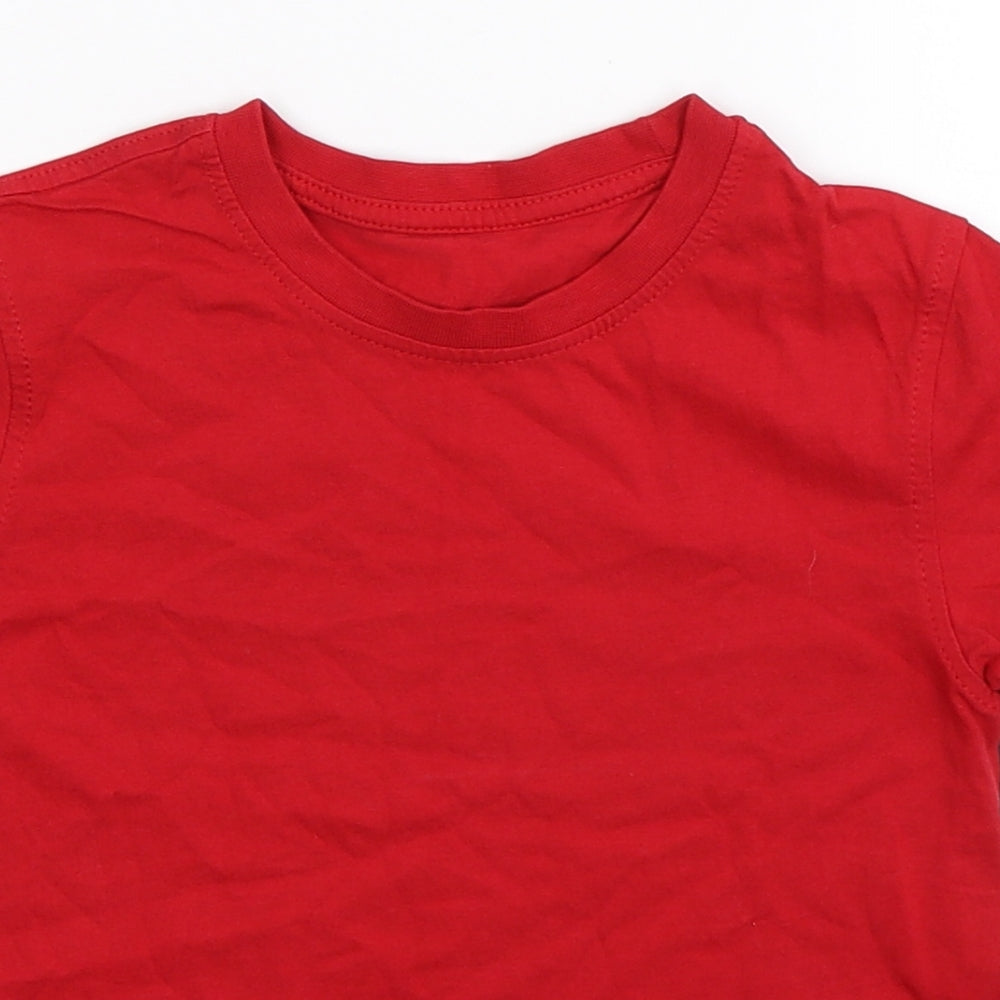 George Boys Red   Basic T-Shirt Size 4-5 Years