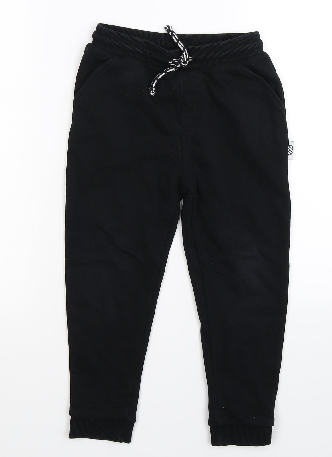 George Boys Black   Jogger Trousers Size 4-5 Years
