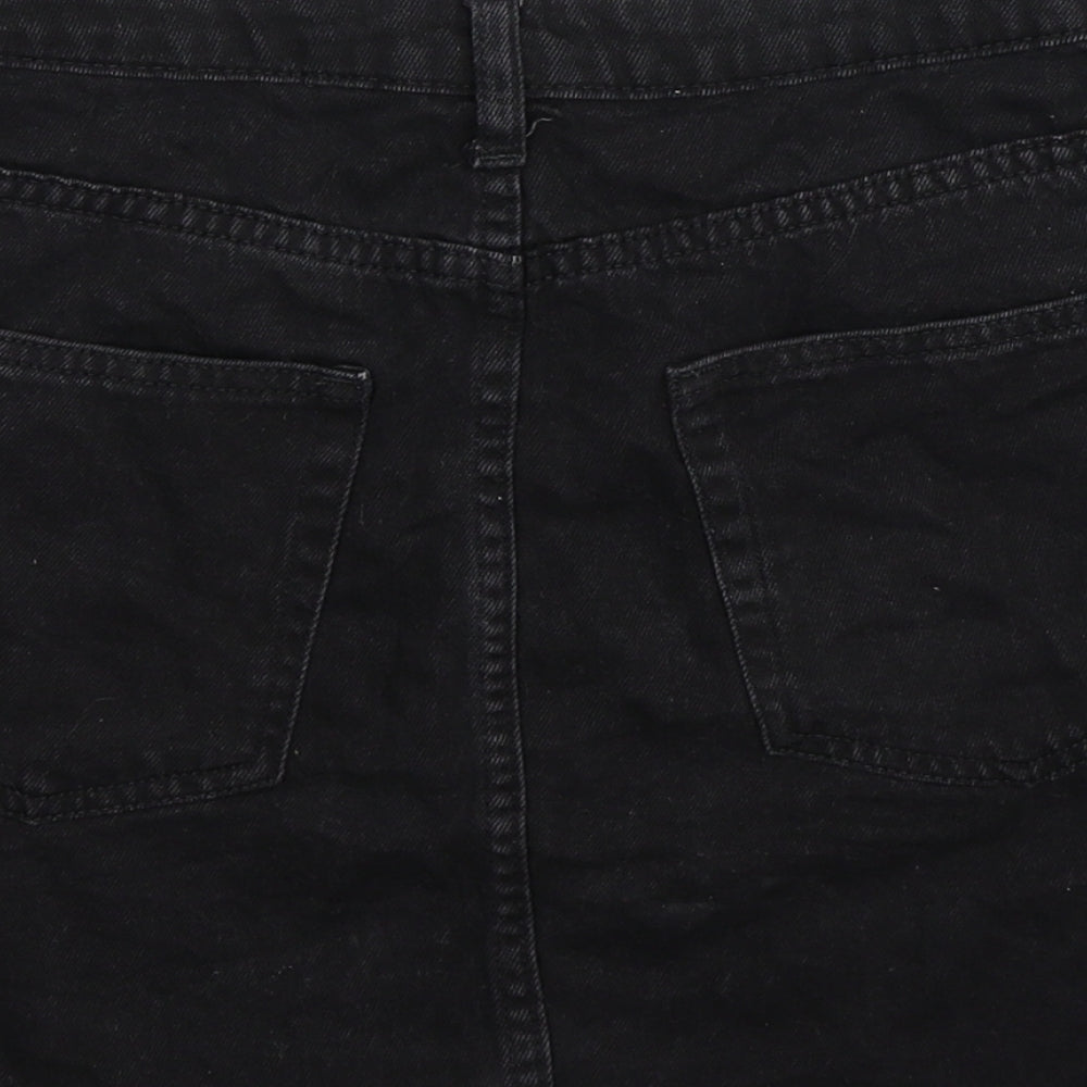 Divided Womens Black  Denim A-Line Skirt Size 8