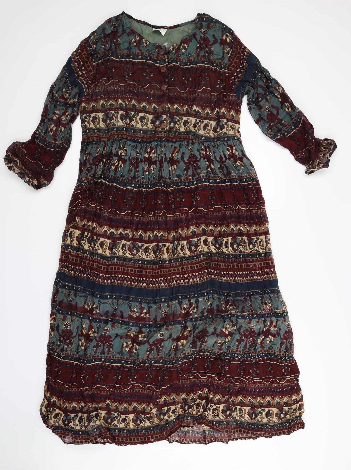 Eurotex Womens Multicoloured Geometric  Maxi  Size M
