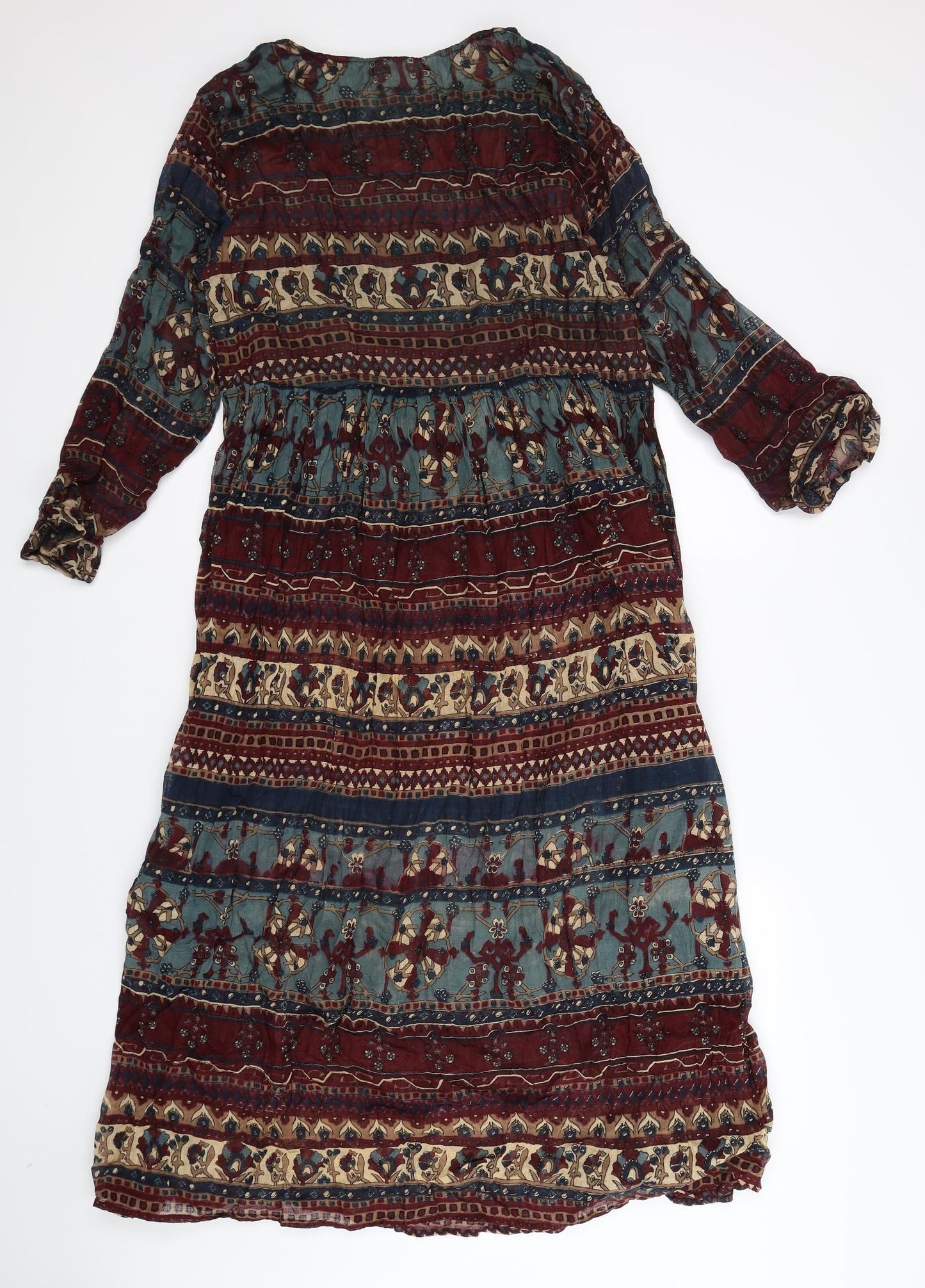 Eurotex Womens Multicoloured Geometric  Maxi  Size M