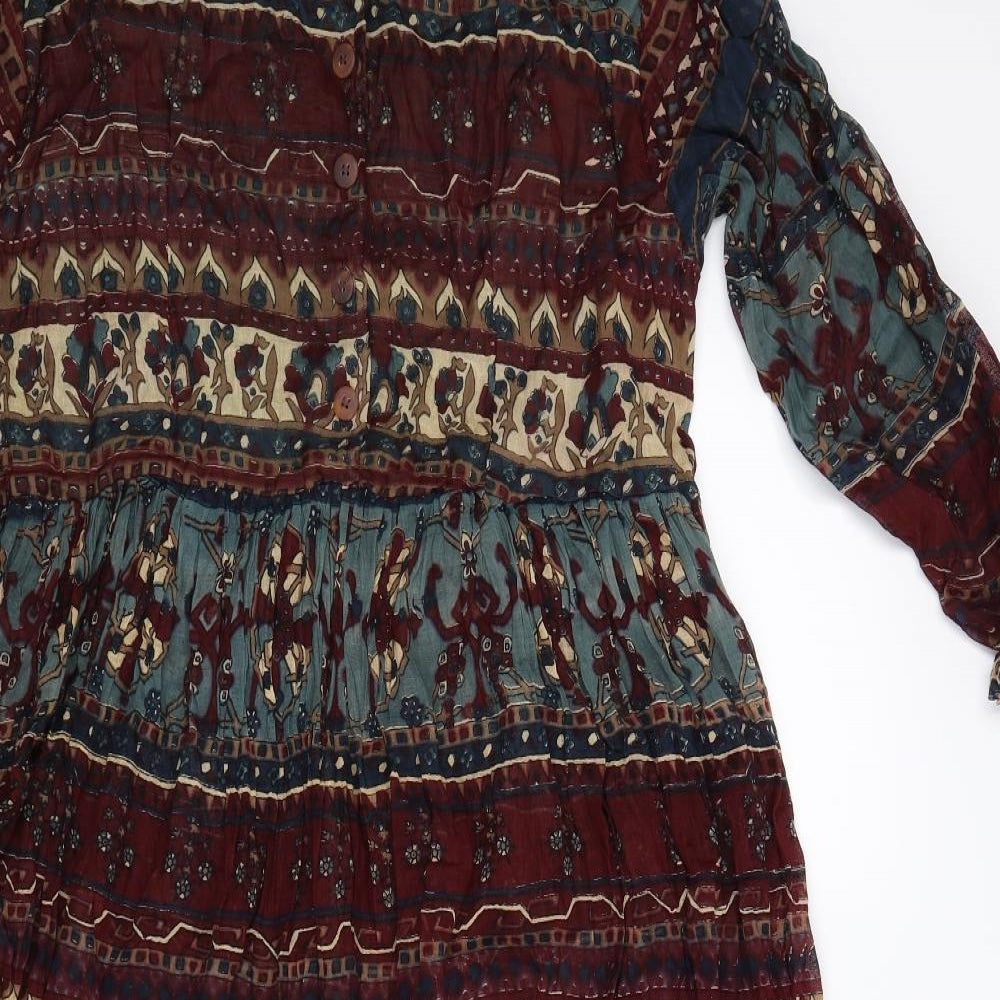 Eurotex Womens Multicoloured Geometric  Maxi  Size M