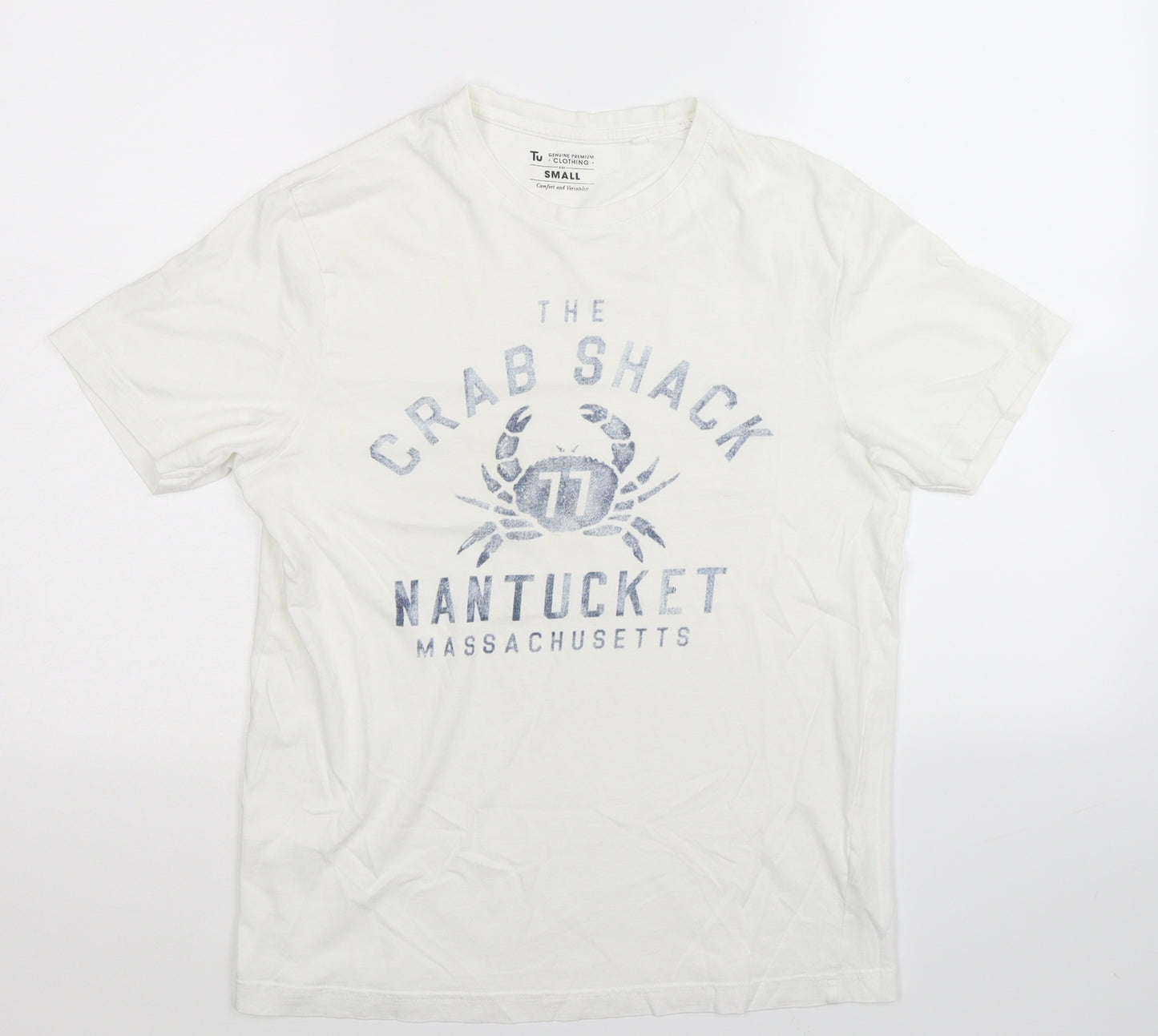 TU Mens White    T-Shirt Size S