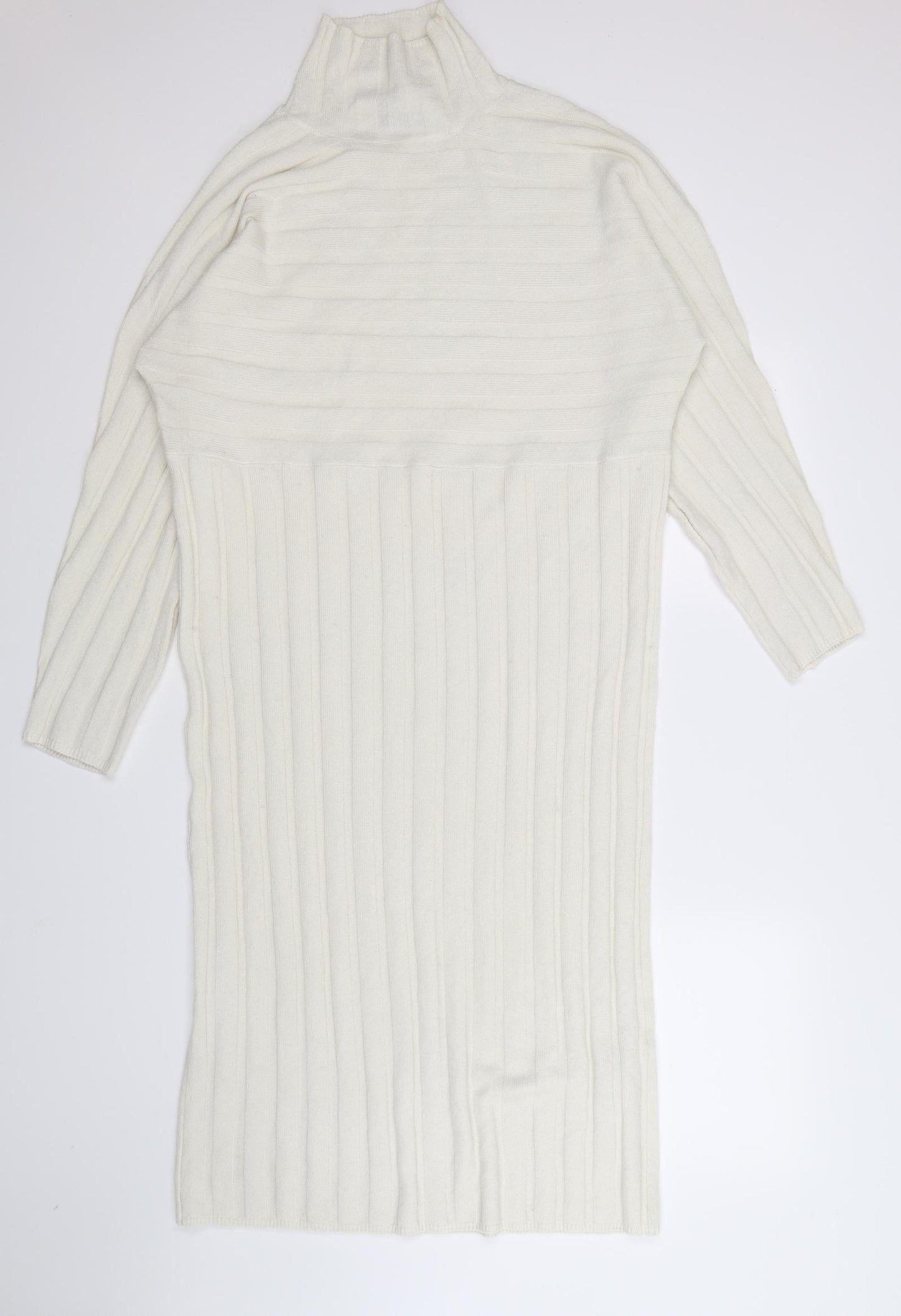 Micha Lounge Womens White  Knit Jumper Dress  Size M